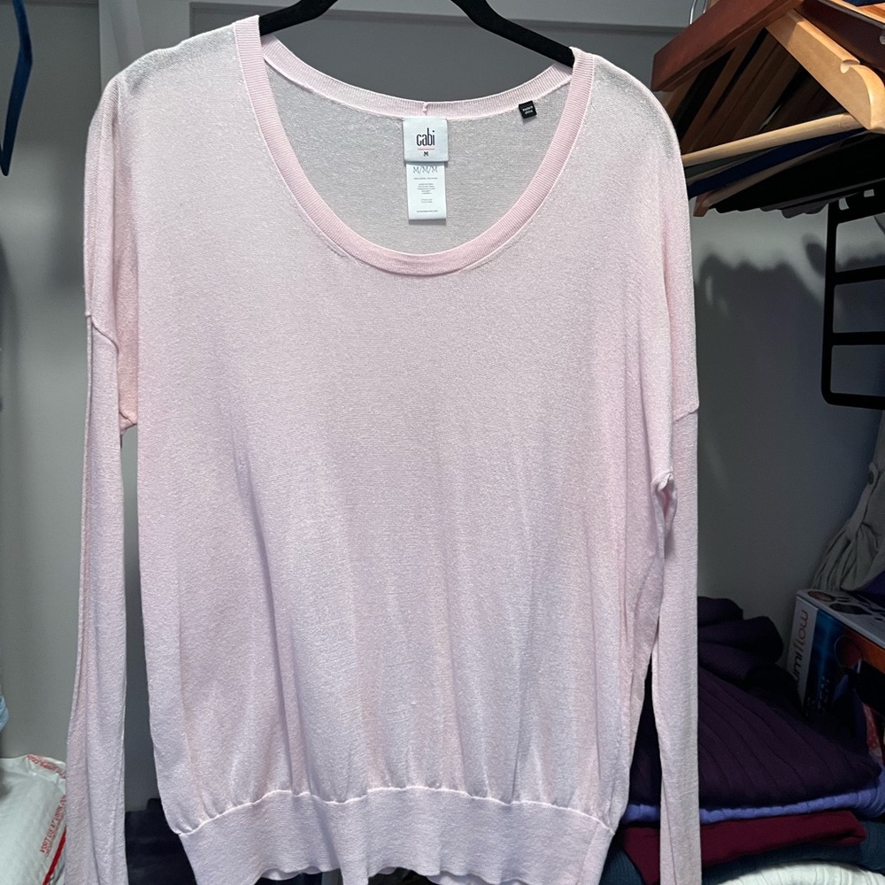 CAbi Soft Pink Knit Top new without tags